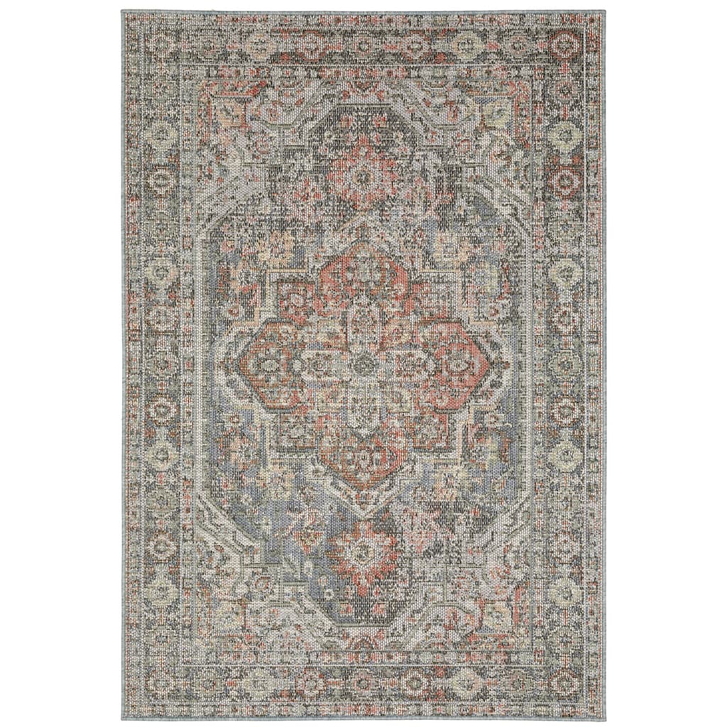 Coventry Grey Various Colors Oriental Outdoor Traditional Area Rug