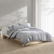 preview thumbnail 42 of 52, Calvin Klein Washed Percale Solid Cotton Duvet Cover Set