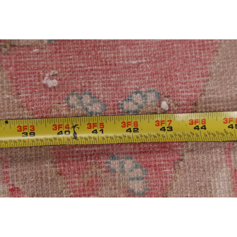 Antique Look Vegetable Dye Oushak Turkish Wool Rug Hand-knotted Carpet - 1'8" x 3'4"
