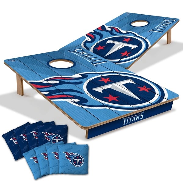 slide 2 of 5, Tennessee Titans NFL Tailgate Cornhole Board Set Include Carrying Case