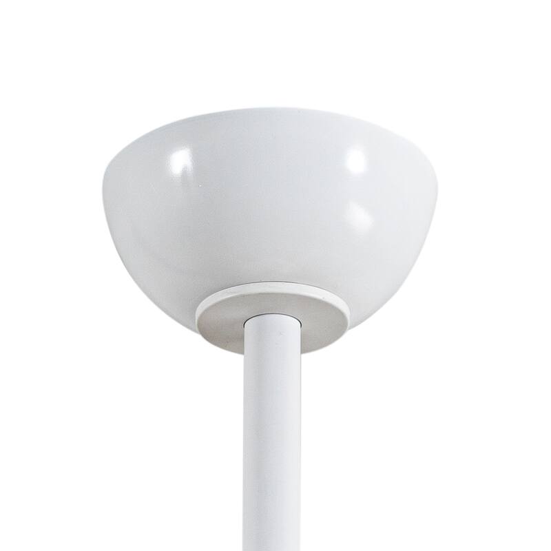 Cian Modern White Lighted Ceiling Fan with Natural Wood Finish 3-Blades LED Remote Control - White-Natural