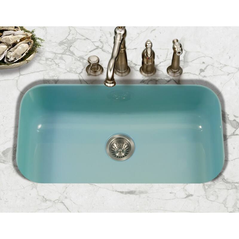 Houzer Porcela 30-9/10" Single Basin Undermount Porcelain Enameled