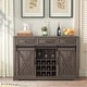 preview thumbnail 3 of 23, 54" Farm Style Wood Buffet Bar Cabinet w/Wine & Glass Rack