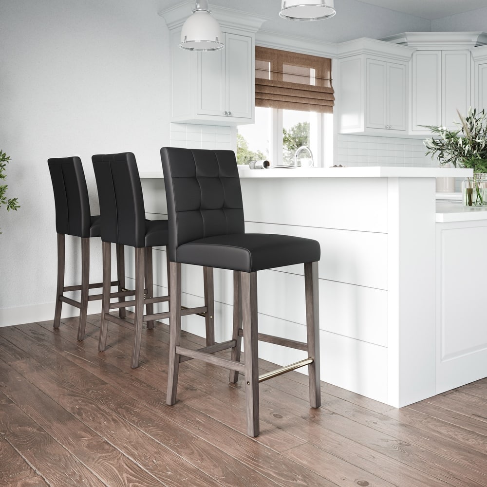 Leila Upholstered 31" Bar Height Barstool