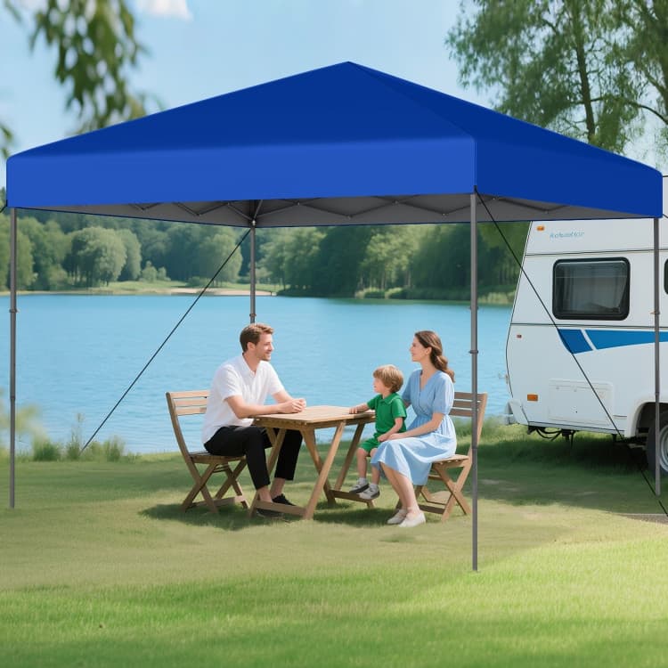 Oxford Fabric Metal Pop Up Canopy Tent with Bag and Adjustable Height