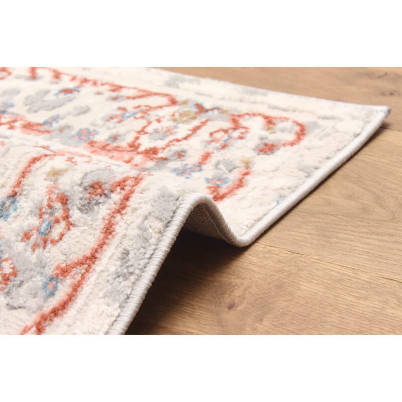 ECARPETGALLERY Machine Made Seline Ivory Area Rug