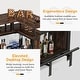 preview thumbnail 20 of 19, L-shape Home Bar Unit, Liquor Bar Table with 2-Tier Storage - N/A