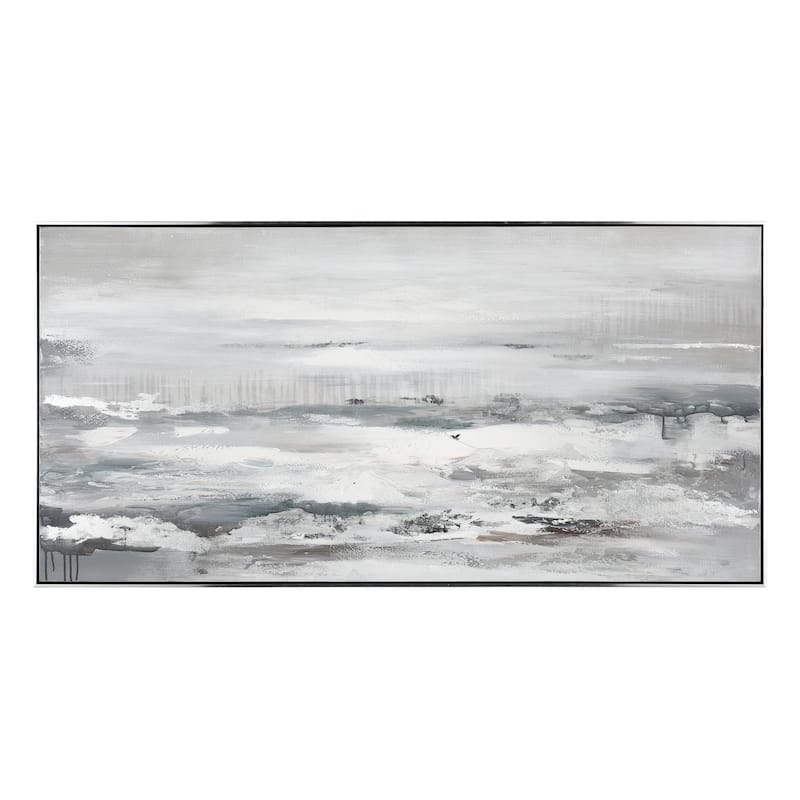 Elk Home Renew Gray Finish Fabric 55 Inch Wide Wall Art