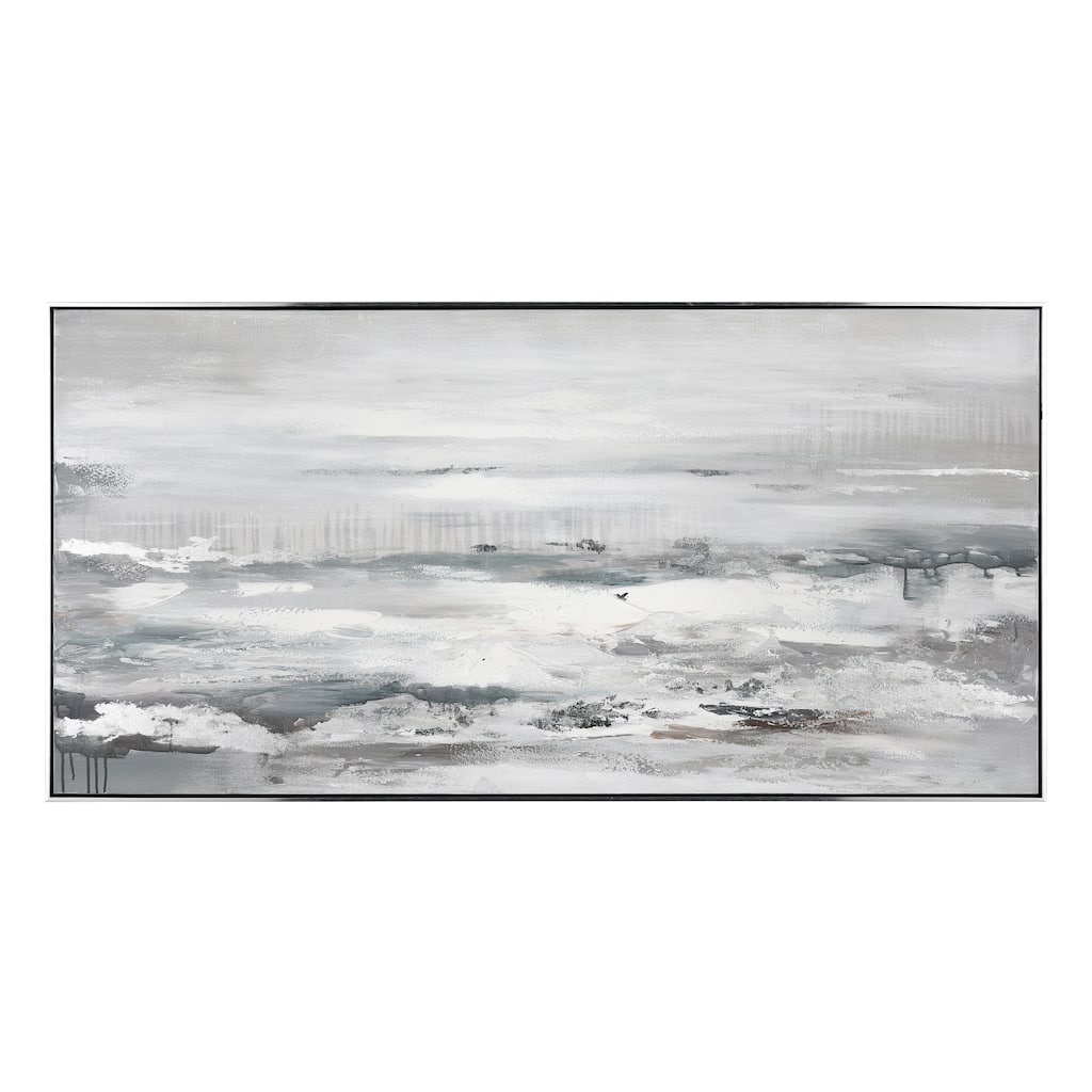 Elk Home Renew Gray Finish Fabric 55 Inch Wide Wall Art