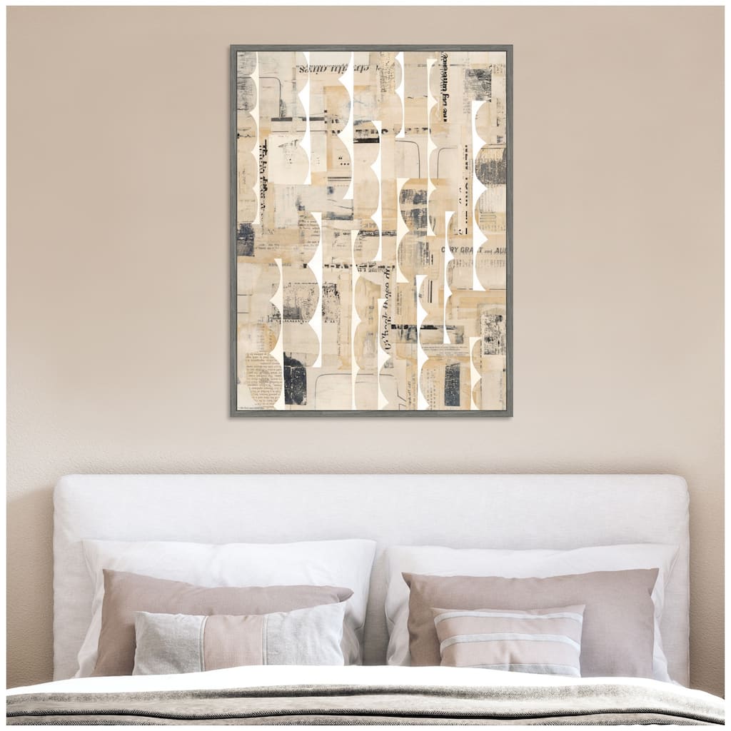 Kate and Laurel Revolved Half Moon FC by Felicia Dadak Framed Canvas Wall Art Print