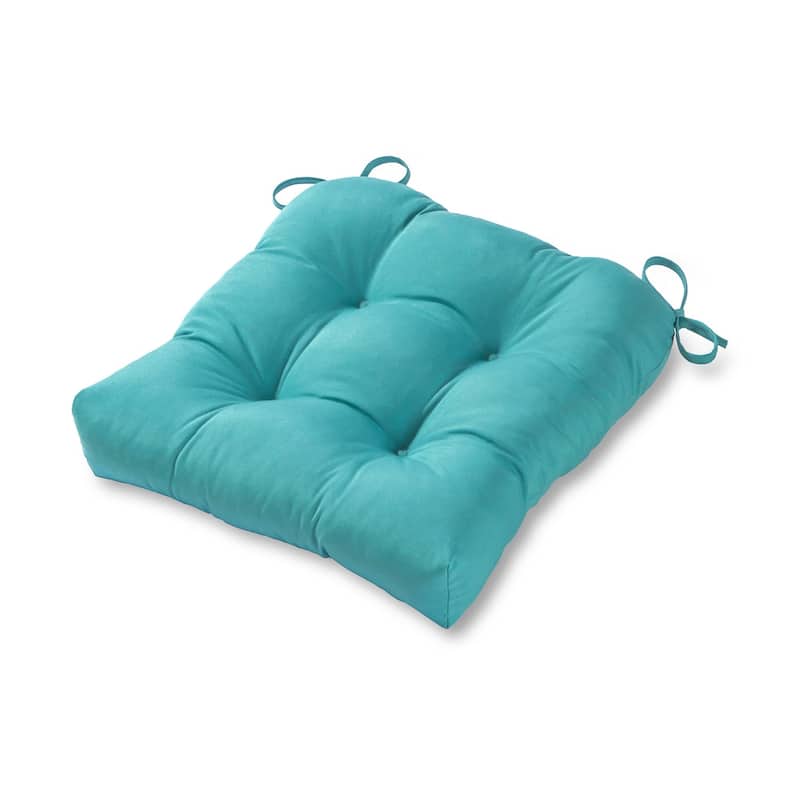 Solid Color 20-inch Square Outdoor Chair Cushion by Greendale Home Fashions - 20w x 20l - Teal