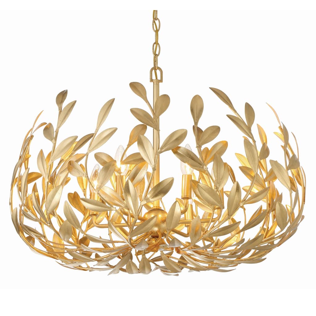 Crystorama Lighting Group 533 Broche 6 Light 27" Wide Taper Candle