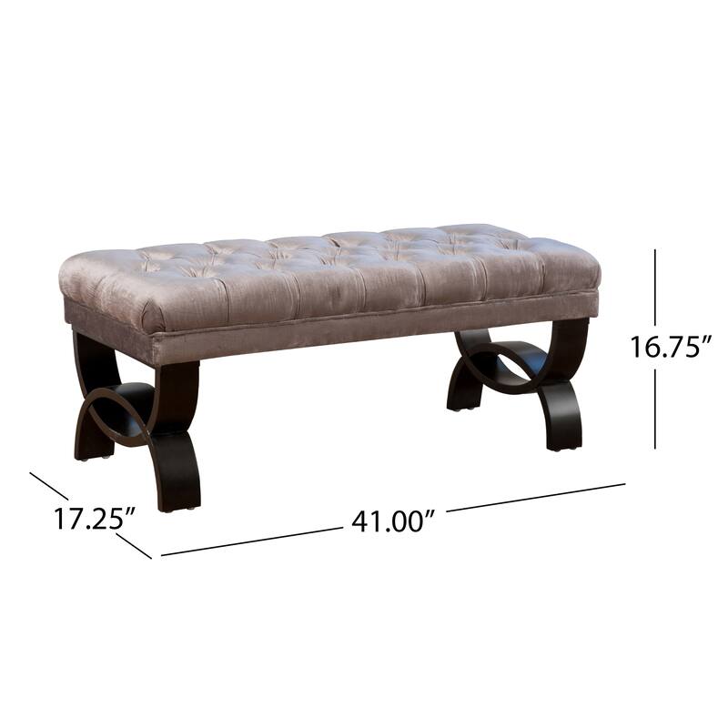 Grey End of Bed Bench Decorative Stool Dining Bench Piano Bench
