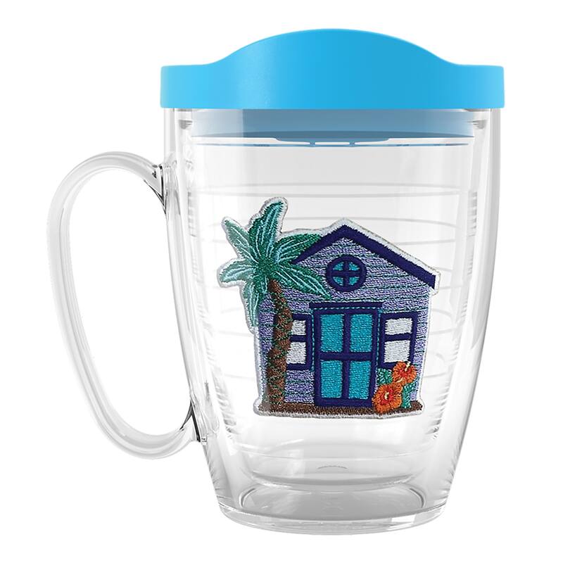 Tervis Beach House Retreat Collection Made in USA Double Walled Insulated Travel Tumbler, Curacao House - 16oz Mug - 16oz Mug