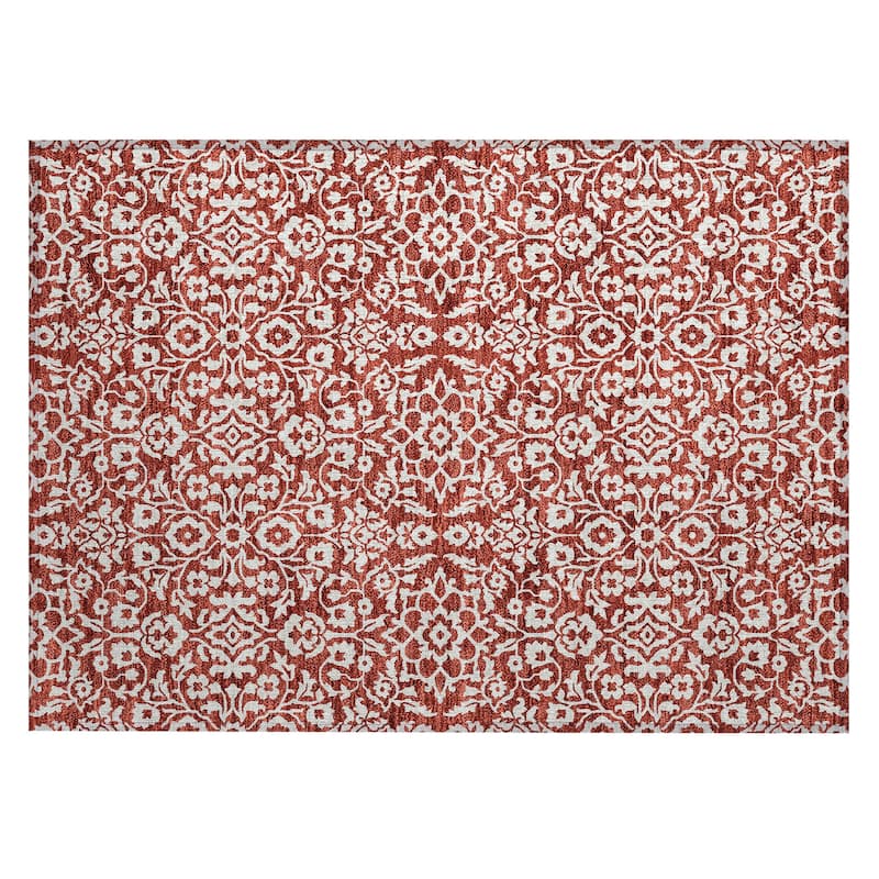 Machine Washable Indoor/ Outdoor Chantille Traditional Farmhouse Rug