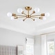preview thumbnail 46 of 71, Modern Vintage Glam Metal Sputnik Semi - Flush Mount Ceiling Light