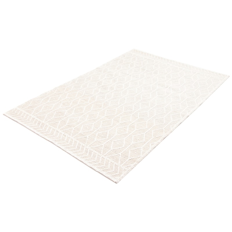 ECARPETGALLERY Braid weave Sienna Cream Wool Rug - 6'1 x 9'1