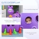 preview thumbnail 3 of 8, Qaba Indoor & Outdoor Caterpillar Kids Tunnel Climbing Toy, Toddler Play Tunnel for 3-6 Years Old, Purple - N/A