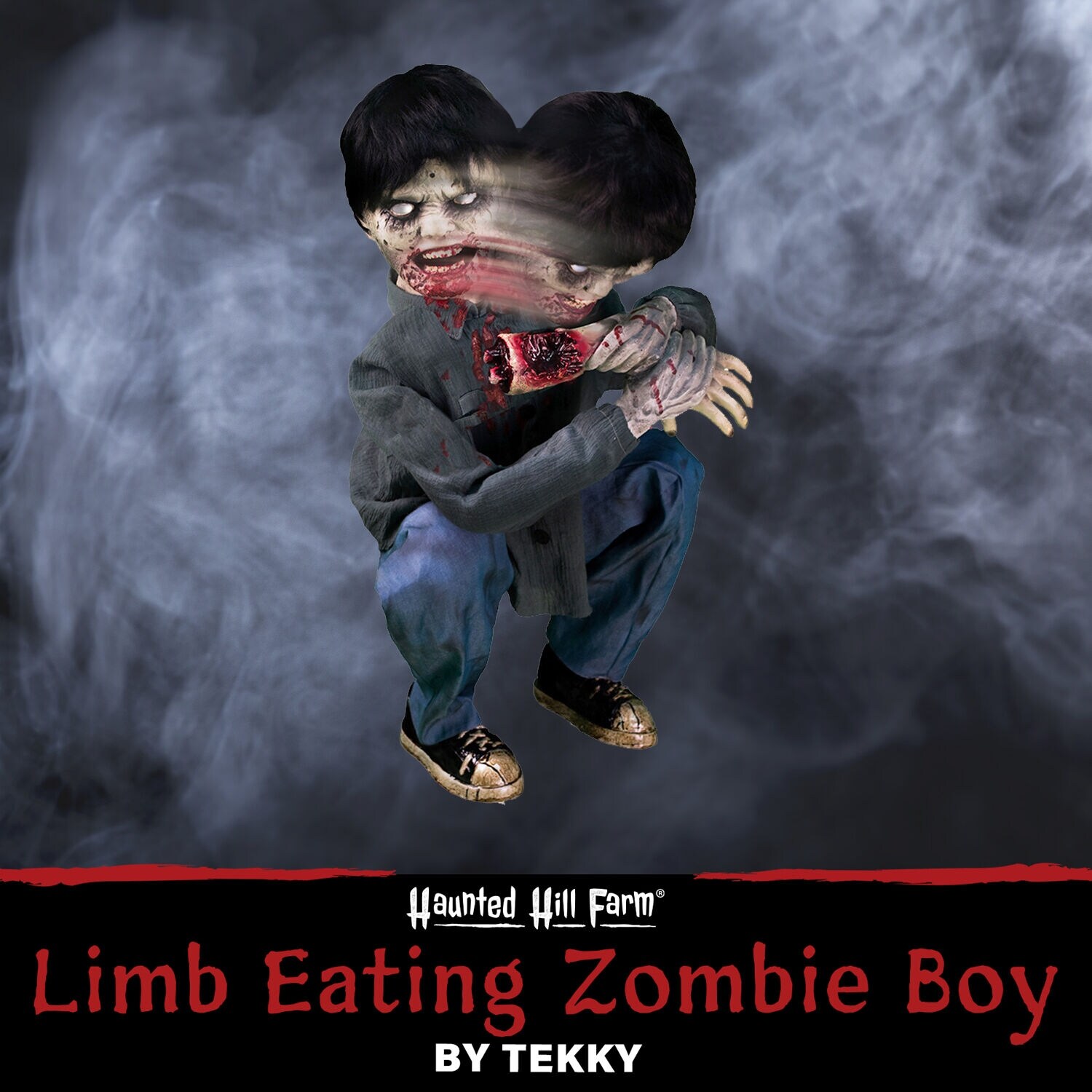 Haunted Hill Farm Crouching Limb Eater Zombie Boy by Tekky, Plug
