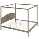 preview thumbnail 17 of 20, King Size Canopy Platform Kids Bed Frame with Headboard & Support Legs, Safety Guaranteed, Easy to Assemble, Grey Wash