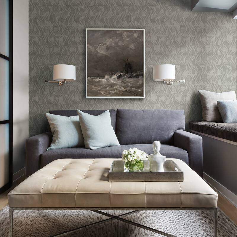 A-Street Prints Nambiti Grey Geometric Wallpaper