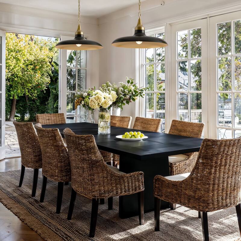 Raven Black Modern Pendant Light - Metal Matte Black, Brass Dome Light Fixture For Modern, Scandinavian, Minimalist Room Decor