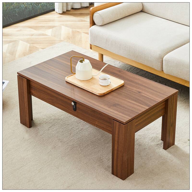 Multi-functional MDF Coffee Table with Password Lock