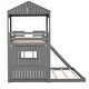 preview thumbnail 9 of 7, Twin over Full Wooden Loft Bed with Ladder, Slide & Guardrails