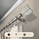 preview thumbnail 2 of 2, InStyleDesign Quill Adjustable Curtain Rod 120 to 170 inches - Satin Nickel