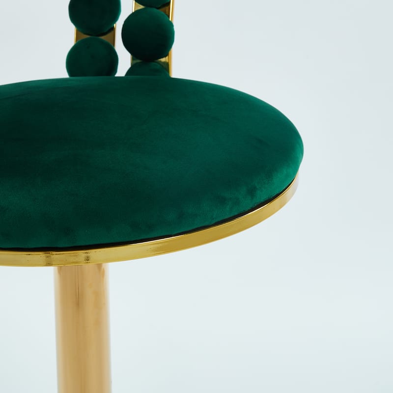 Modern Bar Chair With Golden Color Iron Tube Legs