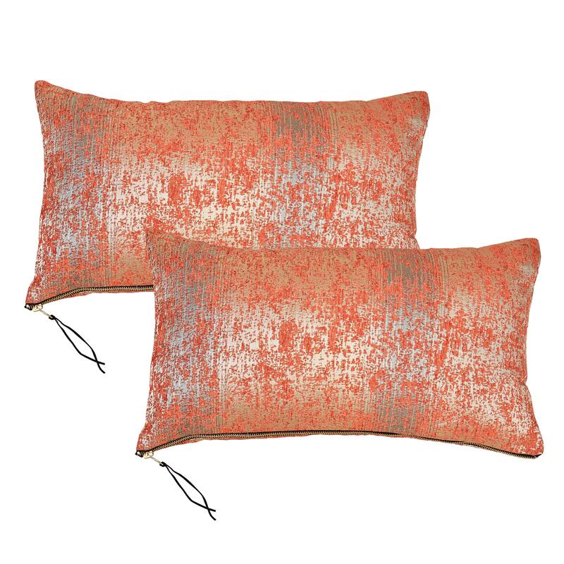 Peralta 2-piece Jacquard Chenille Zipper Pillow Shell Set, NO INSERT