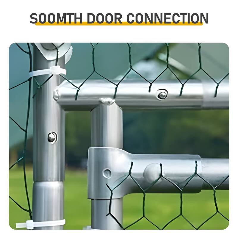 20 x 10 ft Metal Chicken Coop, Walk-in Poultry Cage for Outdoor