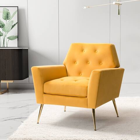 Lilia Upholstered Armchair with Tufted Back