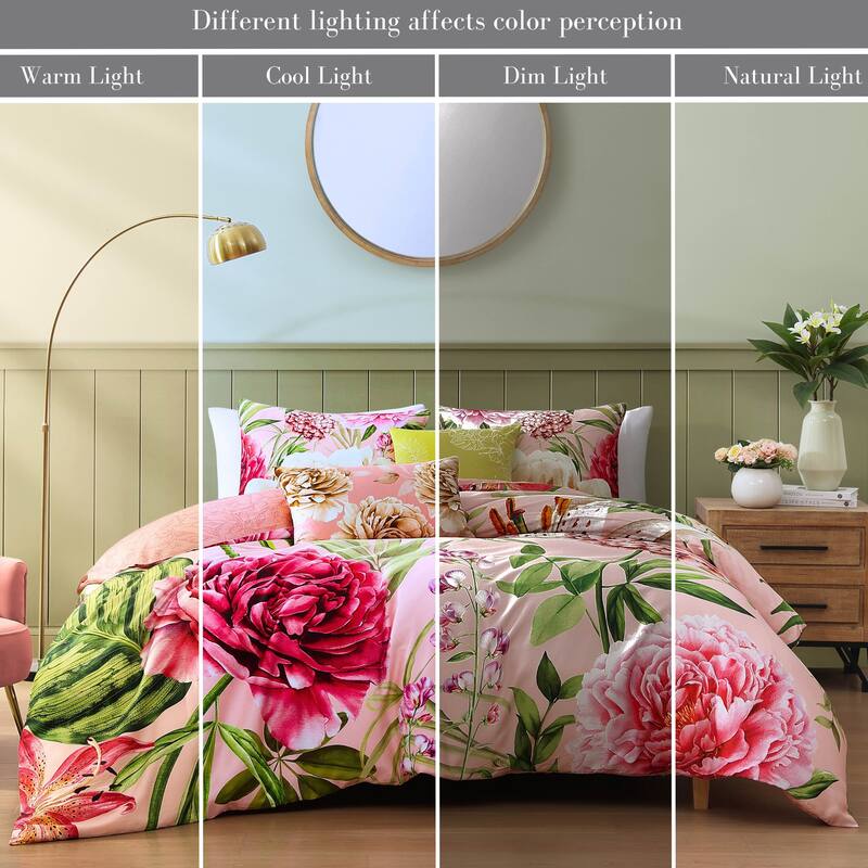Bebejan Spring Forever 100% Cotton Sateen 5 Piece Reversible Comforter Set