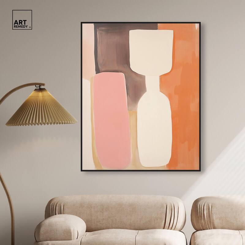 Peach Echoes I Canvas by Art Remedy