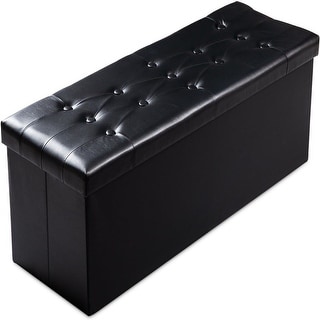 Ottoman with Faux Leather 43x15x15 inches - Bed Bath & Beyond - 39688504
