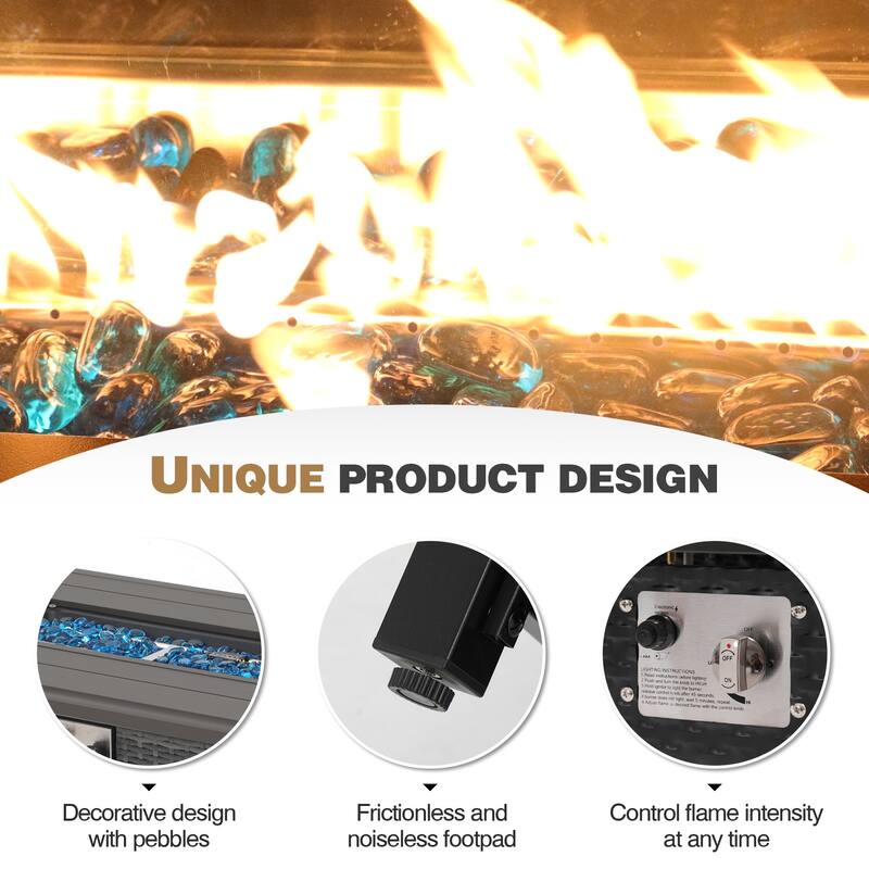 13 Piece Wicker Set Patio Sofa Furniture with Fire Pit And Table