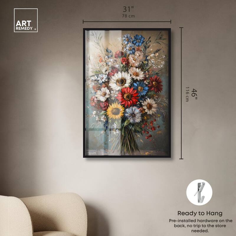 Symphony of Flowers I Shadowbox by Art Remedy