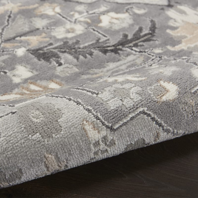 Keluc Power Loomed Floral Non Skid Low Pile Area Rug By HomeRoots