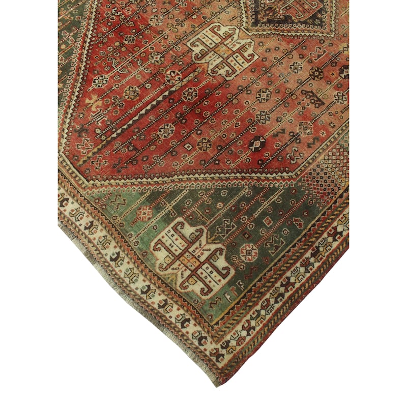 Semi-Antique Jerry Rust/Ivory Rug - 5'5" x 8'1"