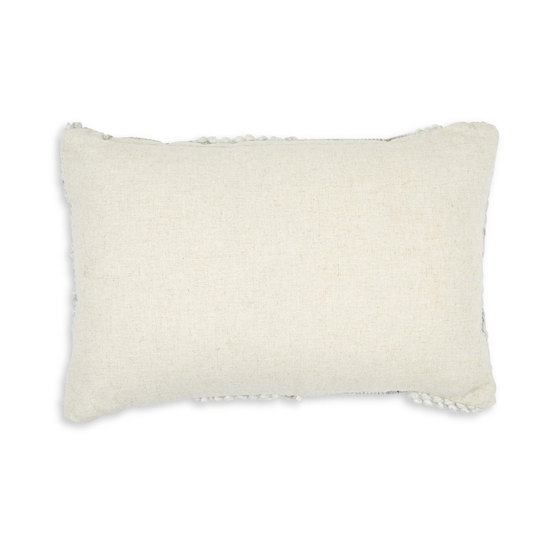 Lumbar Accent Throw Pillow, Gray White Embossed Stripes, 14 x 20