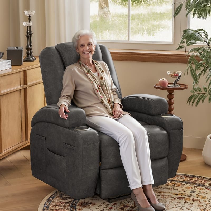 Homall Faux Leather Power Lift Recliner Chair with Massage