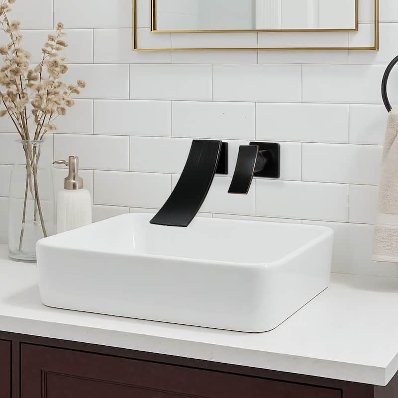 WOWOW Single Handle Wall Mounted Bathroom Basin Faucet
