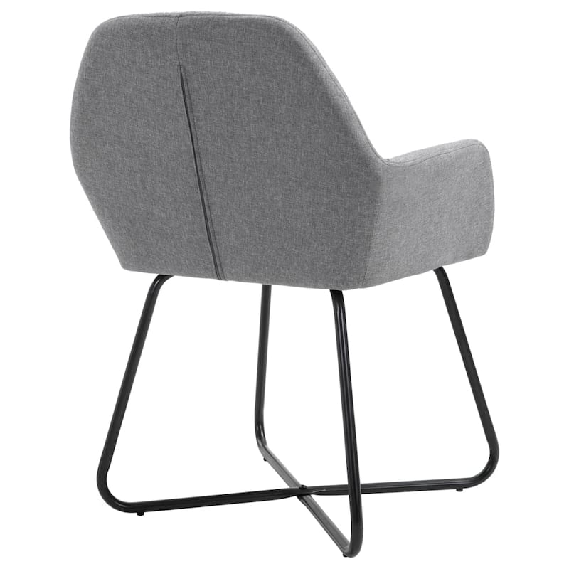 vidaXL Dining Chairs 4 pcs Light Gray Fabric