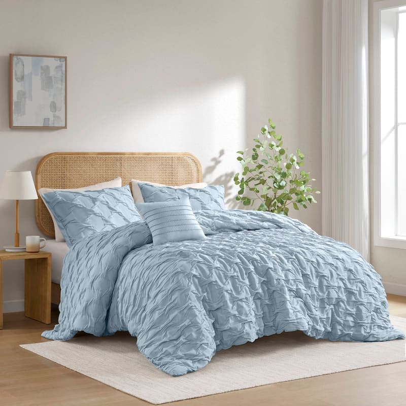 Chelsea Square Bailey Diamond Pucker Woven Comforter Set