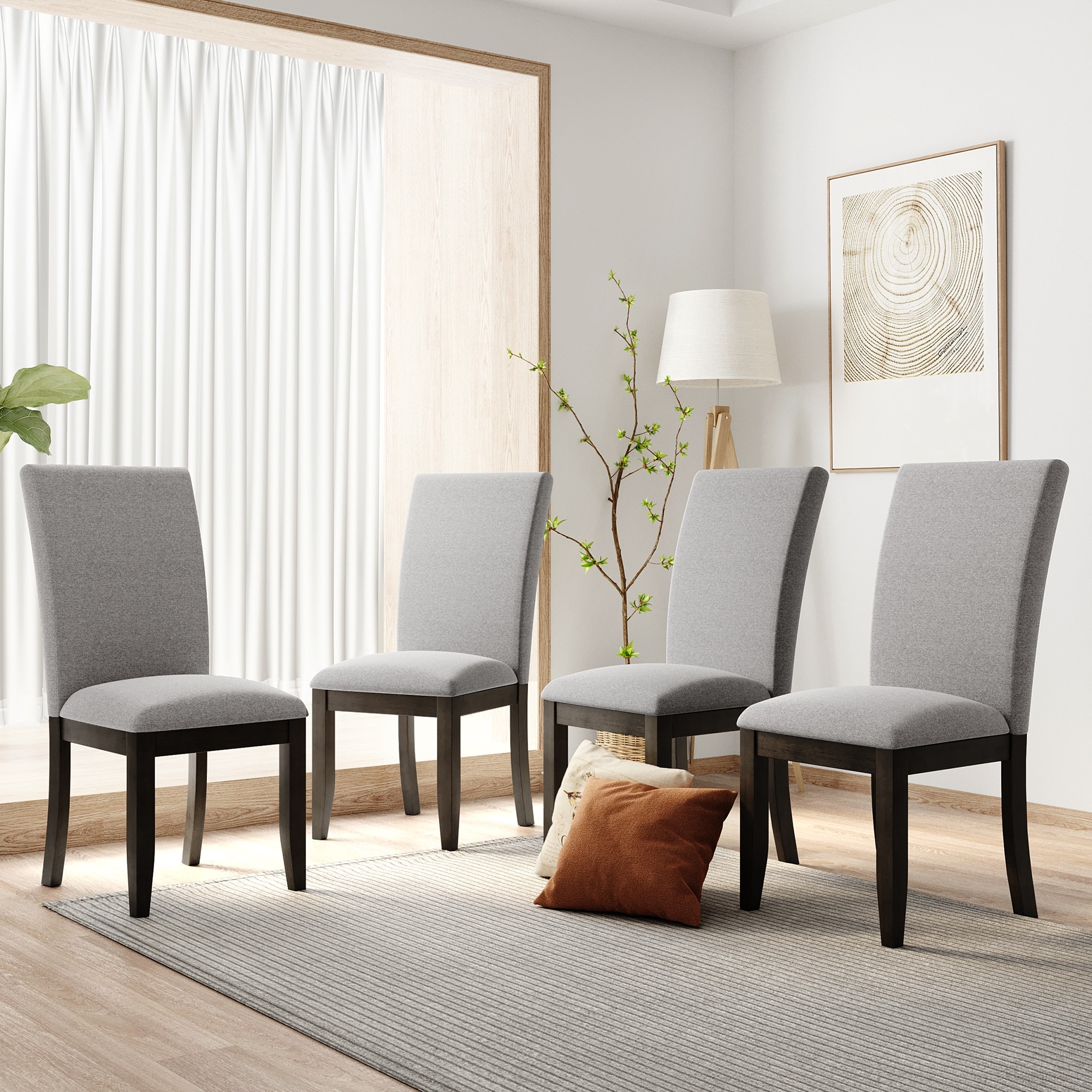 Farmhouse kitchen chairs set of 2025 4