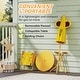 preview thumbnail 6 of 7, Qaba Kids Picnic Table and Chair Set, Outdoor Activity Table with Foldable Chairs, Removable Umbrella, Yellow
