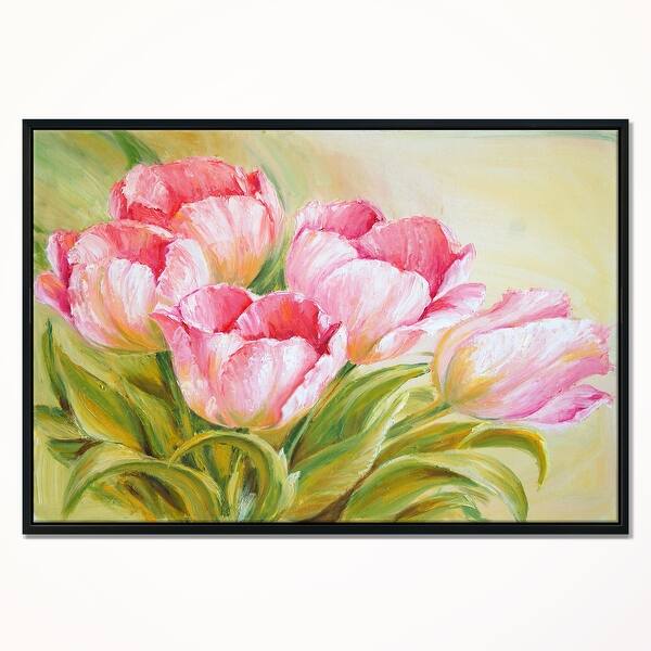 Shop Designart Bunch Of Tulips Oil Painting Floral Art Framed