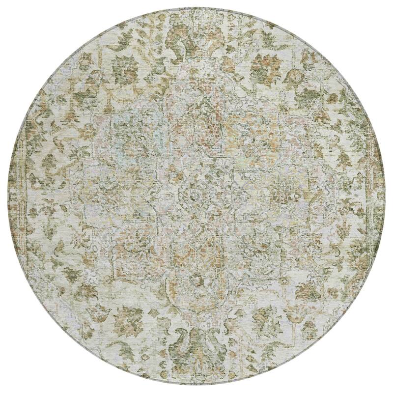 Machine Washable Indoor/Outdoor Traditional Chantille Rug