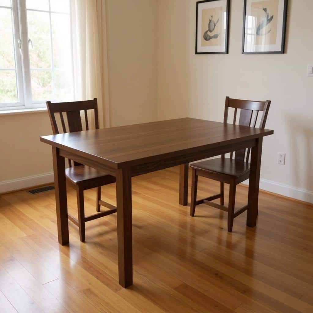 HomeRoots 60" Raw Umber Solid Wood Dining Table - 60.00 in. x 30.00 in. x 27.00 in.
